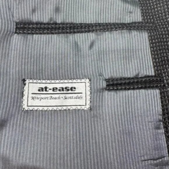 Men's Jack Victor At Ease Sport Coat Blazer Size 44R Gray Black Brown Lindenwood - Picture 6 of 8